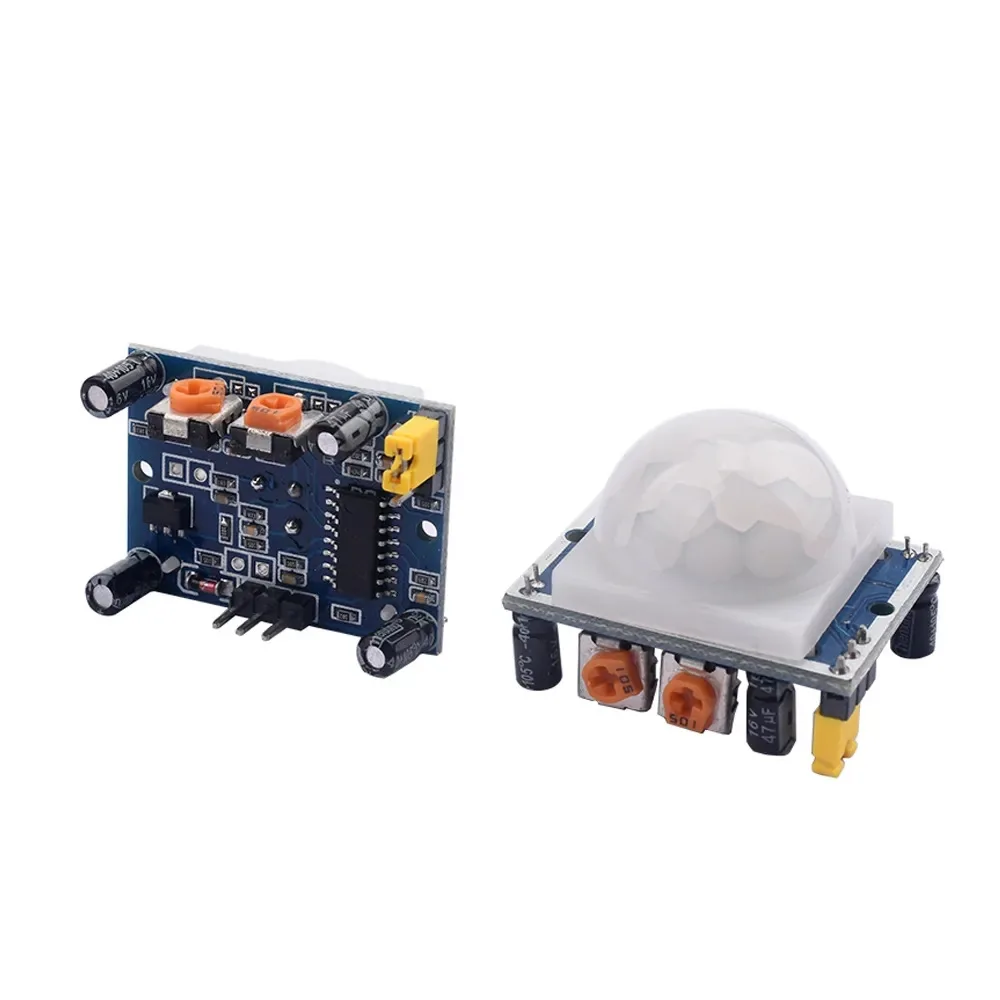 3pcs HC SR501 PIR Motion Sensor Module Pyroelectric Infrared Human Detector Imported Probe Red Blue Board Optional