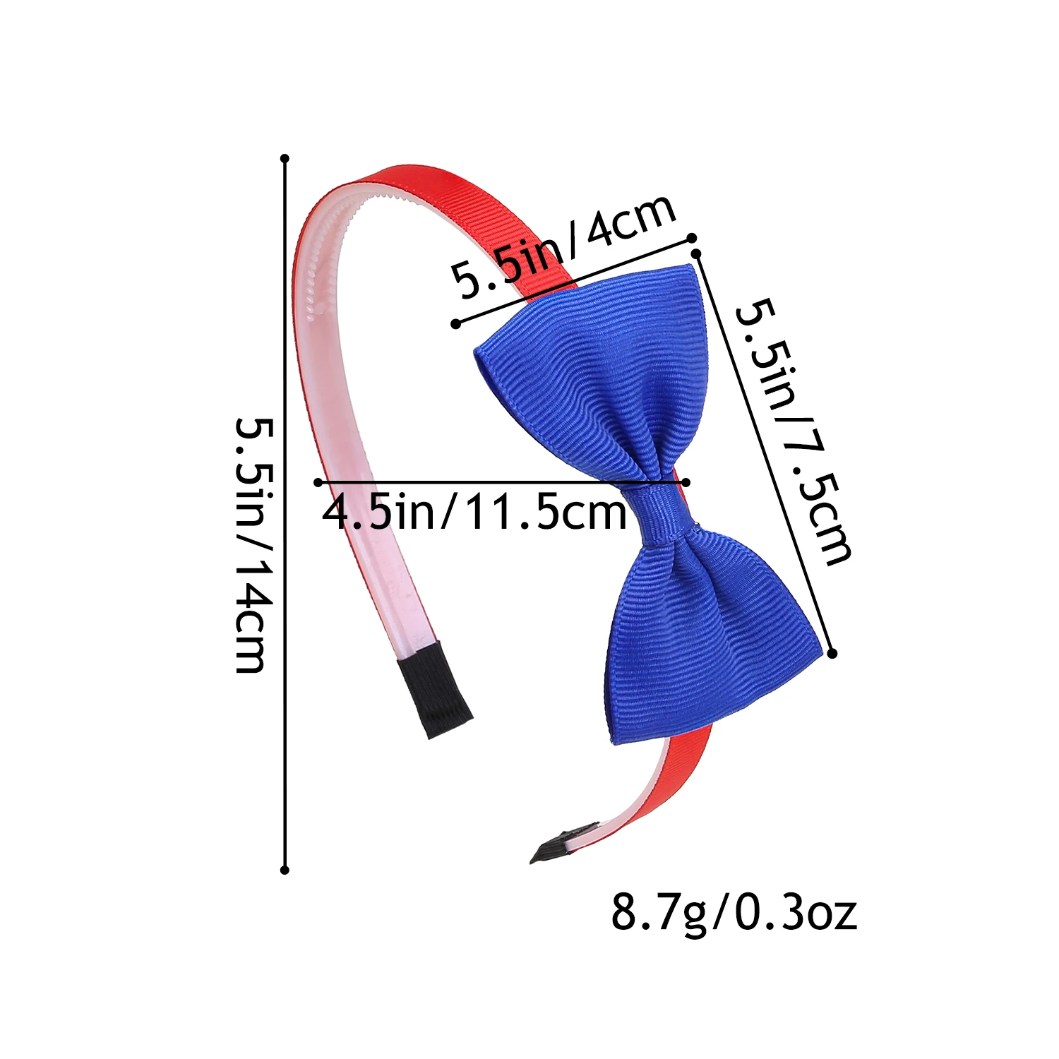 1/4pcs Grosgrain Rabbin Hair Bows Headbands Plastic Teeth Hairbands Girls 3inch Bows Hairhoops Kids Back School Hair Accessories