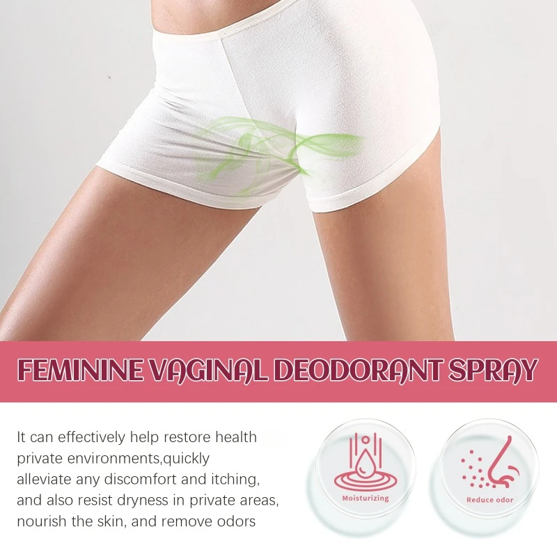 Spray desodorante de peças íntimas para mulheres, reduzir o odor, hidratação, cuidados anti-coceira, parte íntima, desodorante vaginal feminino, novo, 20ml