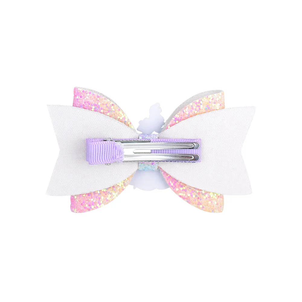 Disney Hairpin Mickey Mouse Kids Hairpin Bow Girls Hairpins Hair Clips Children Gradient Color Headdress Kids Hair Accessories