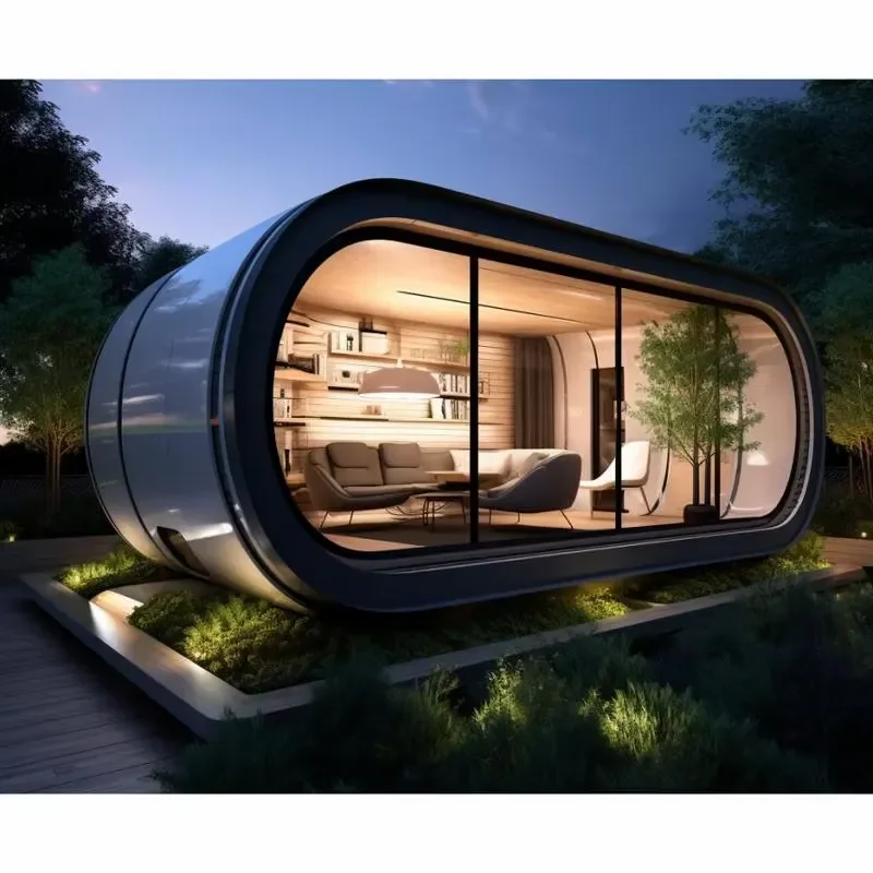 Cabin Smart Space Capsule's New Design Prefab Greenhouse Eco-Friendly Container Barn for Hotels Campsites Homestays
