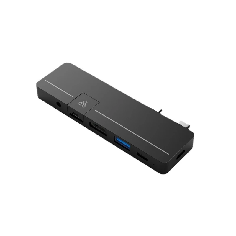 

F68B Multiple Port USB C Hubs Adapter For Pro9 4K Video Output Charging Card Reader Aluminum Construction