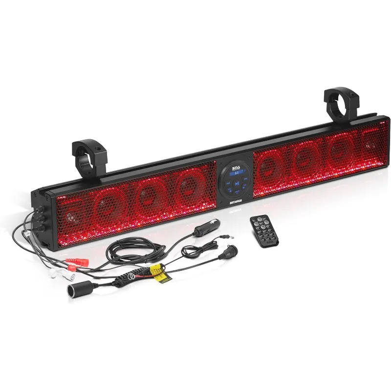 

Audio Systems BRT36RGB ATV UTV Sound Bar - 36 Inches Wide, 4 inch Speakers, Full Range, 1 Inch Tweeters, IPX5 Weatherproof,