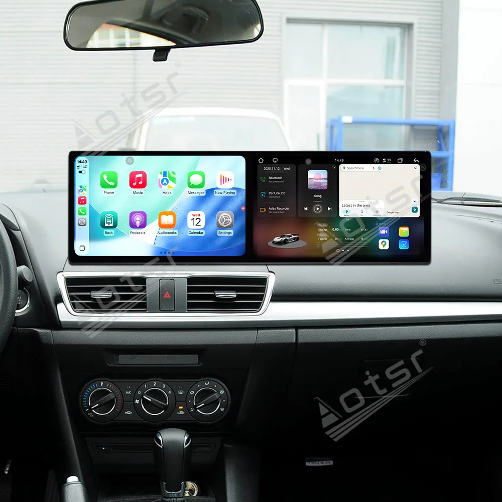 

Dual 10.1 inch auto carplay Android 15.0 For Mazda Axela/Mazda3 2014-2019 Car Radio Multimedia Player GPS Stereo WIFI Head Unit