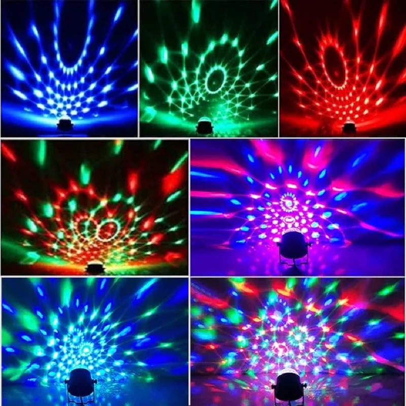 LED Disco Ball Stage Disco Light Rotating Lantern DJ Strobe Sound Control RGB Christmas Gift Party Club Decoration