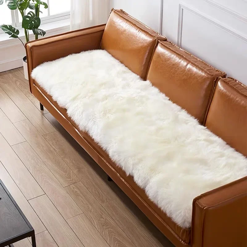 

Customized Australia Lamb Wool Rug 100% Pure Sheepskin Seat Cushion Real Sheep Hair Fur Mat