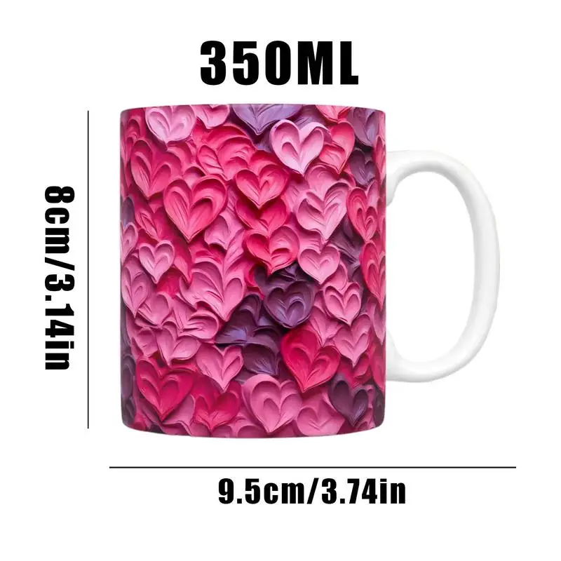 Valentines Day Mug Ceramic Heart Mug 350ml Valentines Day Cups Valentines Day Mugs For Thanksgiving Christmas Home Decorations