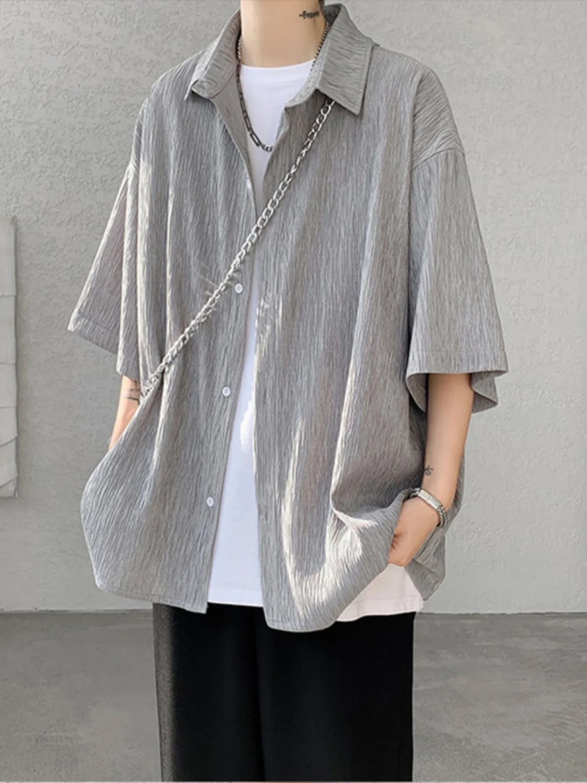 

Легкий летний мужской свободный пиджак из ледяного шелка в стиле барокко, молодежный модный тонкий пиджак из полиэфирного волокна, пиджак-пятичетверти