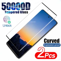 2Pcs Curved Tempered Glass For Samsung Galaxy S24 S22 S23 S21 S20 Plus Ultra FE Screen Protector Note 10 9 20 Plus S9 S10 Glass