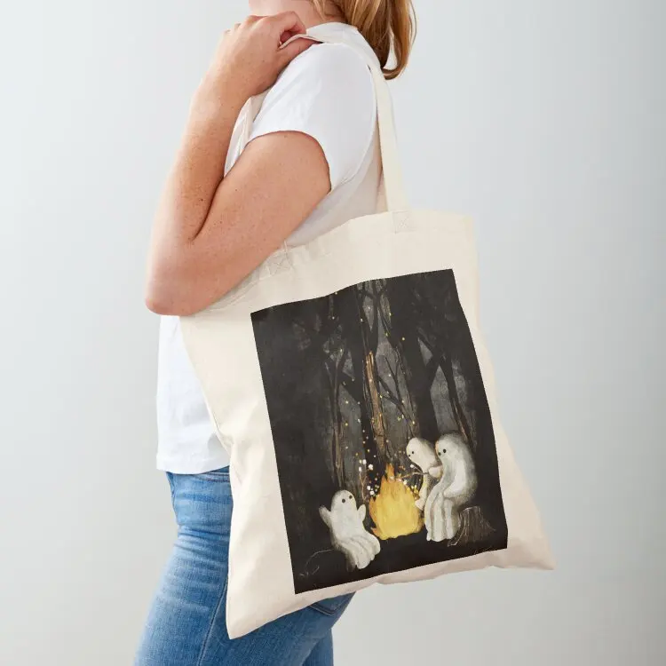 Marshmallows and ghost stories Tote Bag Woman shopper bag custom bags Canvas