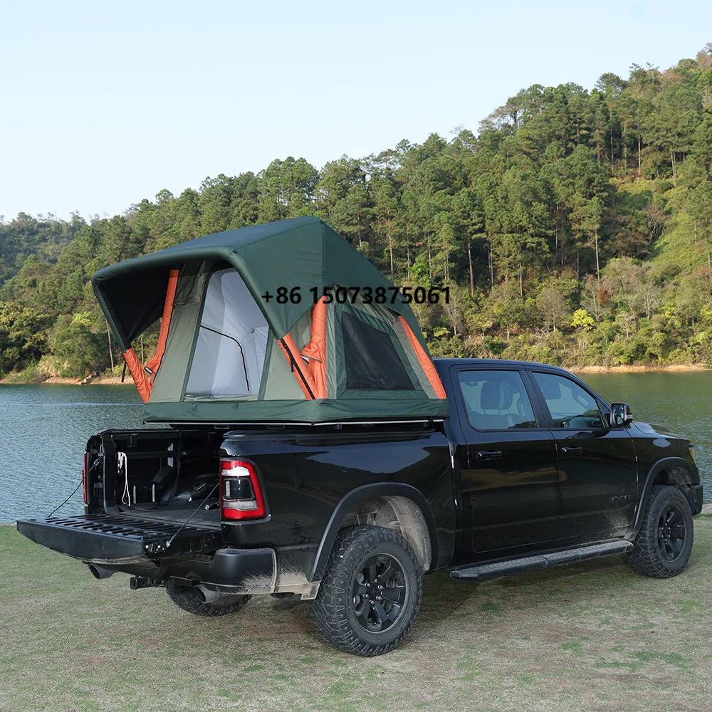 SUV Outdoor Inflatable Double-layer Roof Tent Free Build Fully Automatic Lightweight Quick Opening Camping Rainproof Sunscreen
