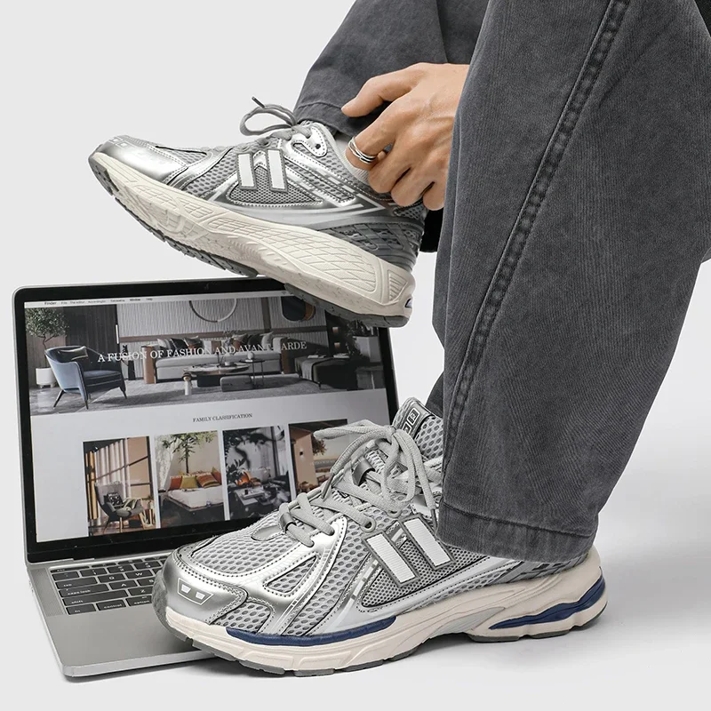 

New Tennis Men Soft Soles Comfort Male Sneakers Men's Shoe Breathable Thick Soled Casual Sneakers Outdoor Running Four Seasons