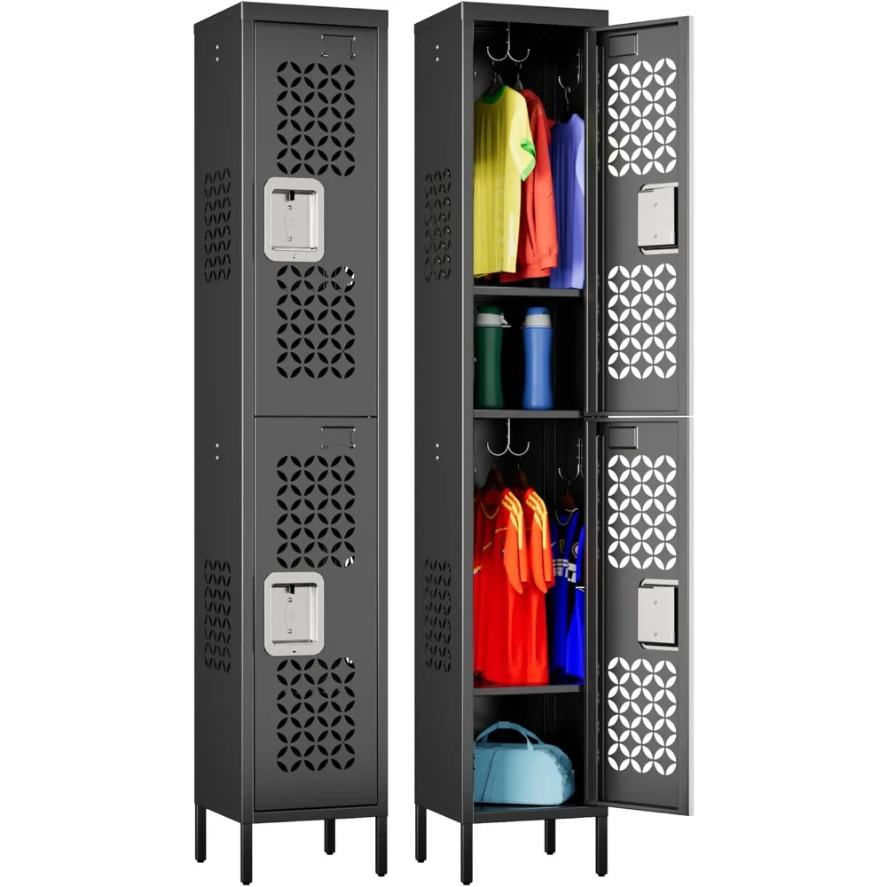 

Дверной металлический шкафчик с регулируемыми полками и 6 крючками, шкафчики для сотрудников для спортзала, школы, офиса, дома, гаража, сборки