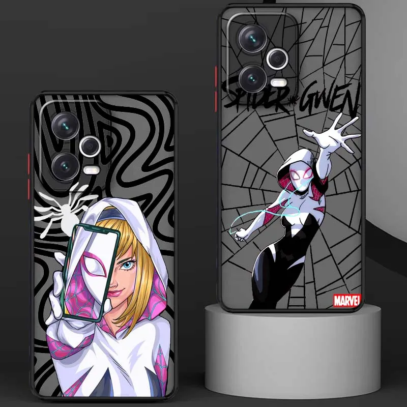 

Fashion Spider-Man Cartoon Phone Case For Xiaomi Redmi Note 14 13R 13 12 12S 11 12T 11S 11T 10 Pro Plus Frosted Translucent