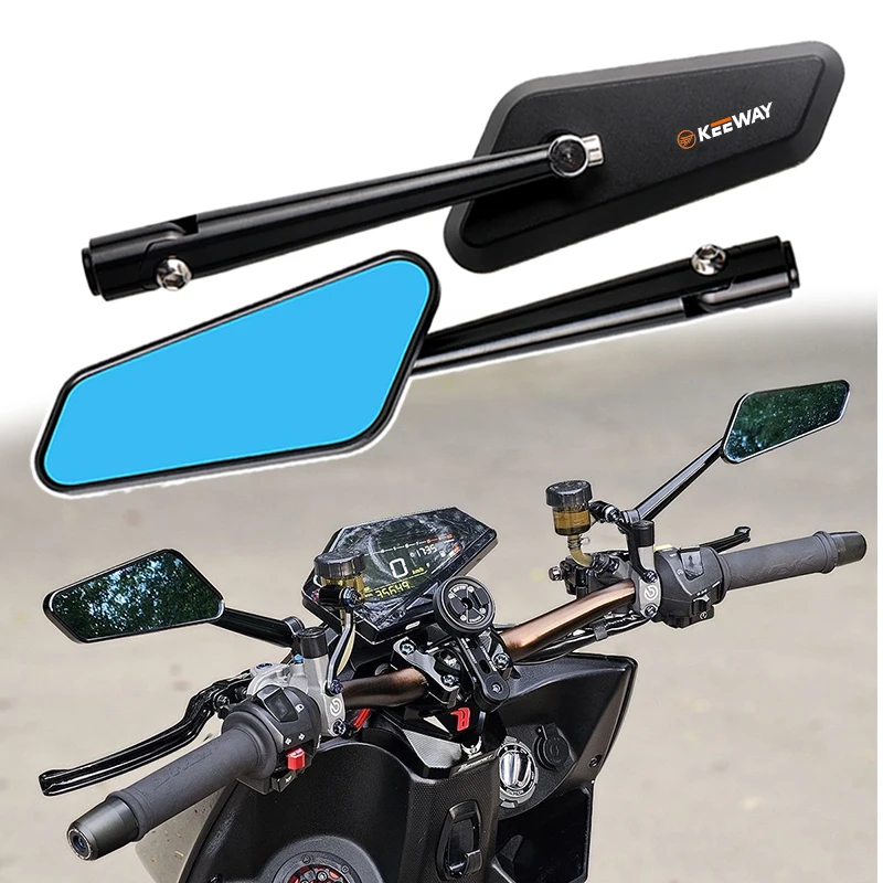2Pcs Anti-fall Durable Motorcycle Small Rearview Mirrors Rear View Mirror For Keeway Hurricane 50 Vieste 300 Zahara Cityblade