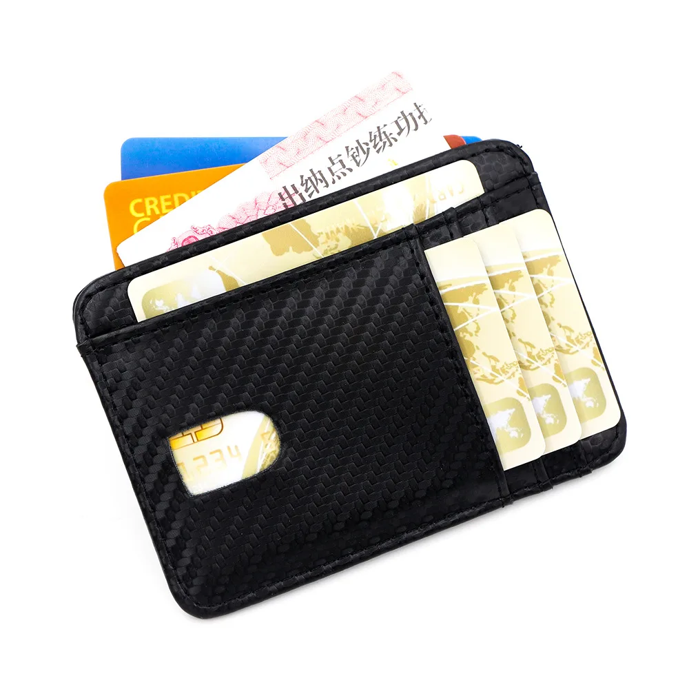 CApproach-Porte-cartes en fibre de carbone pour femme, porte-monnaie pour femme, porte-cartes d'identité pour femme, porte-cartes de crédit, PU, RFID, décontracté, nouveau