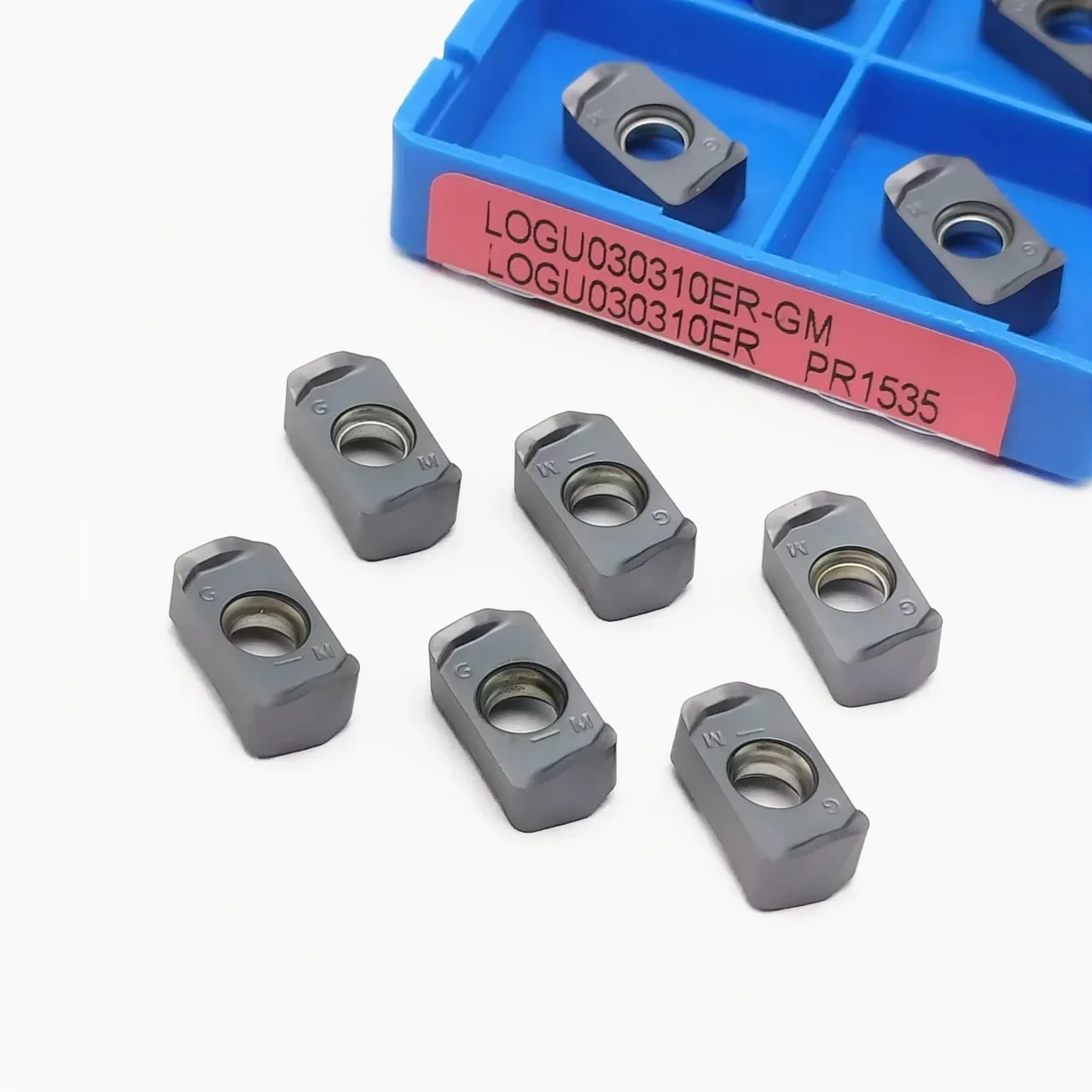 

10pcs LOGU030310ER-GM PR1535 LOMU040410ER-GM rapid feed carbide milling blades turning tools for MFH lathe tools