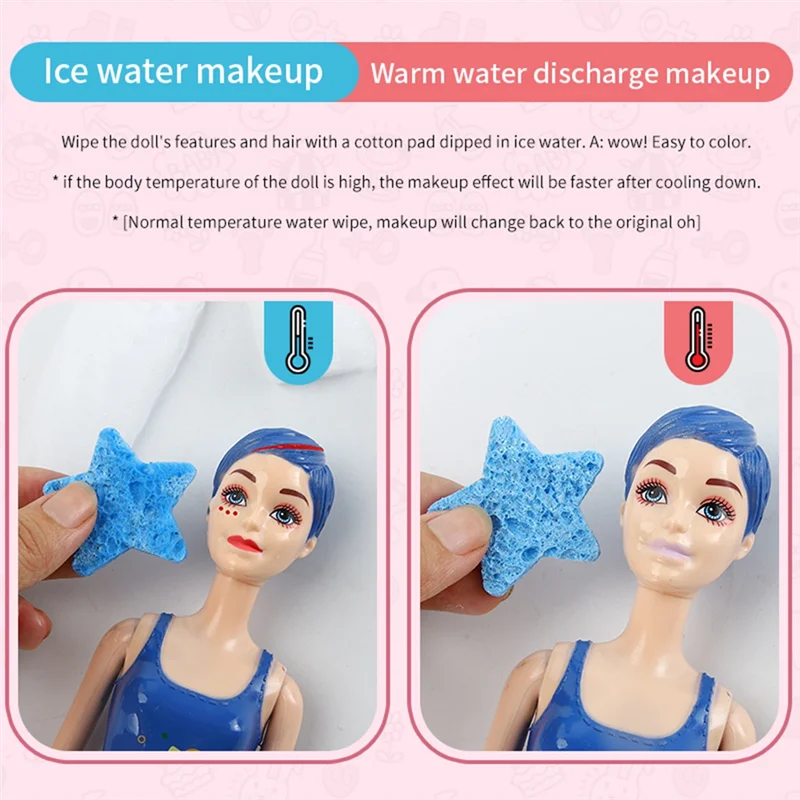 WOTT-Surprise boîte aveugle trempée à l'eau changement de couleur princesse changement de vêtements maison de jeu