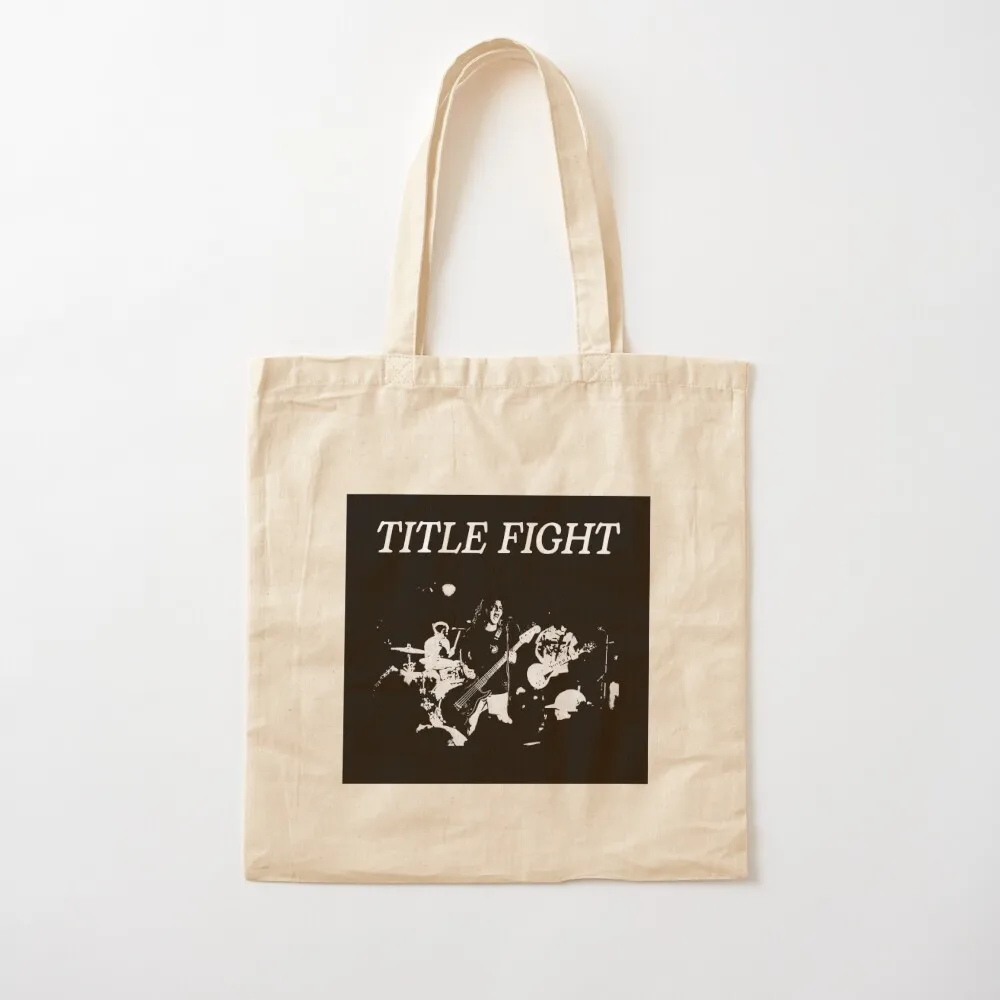 Title Fight Tote Bag personalized tote supermarket folding bag bags woman 2025 ecological bags Canvas Tote Bag