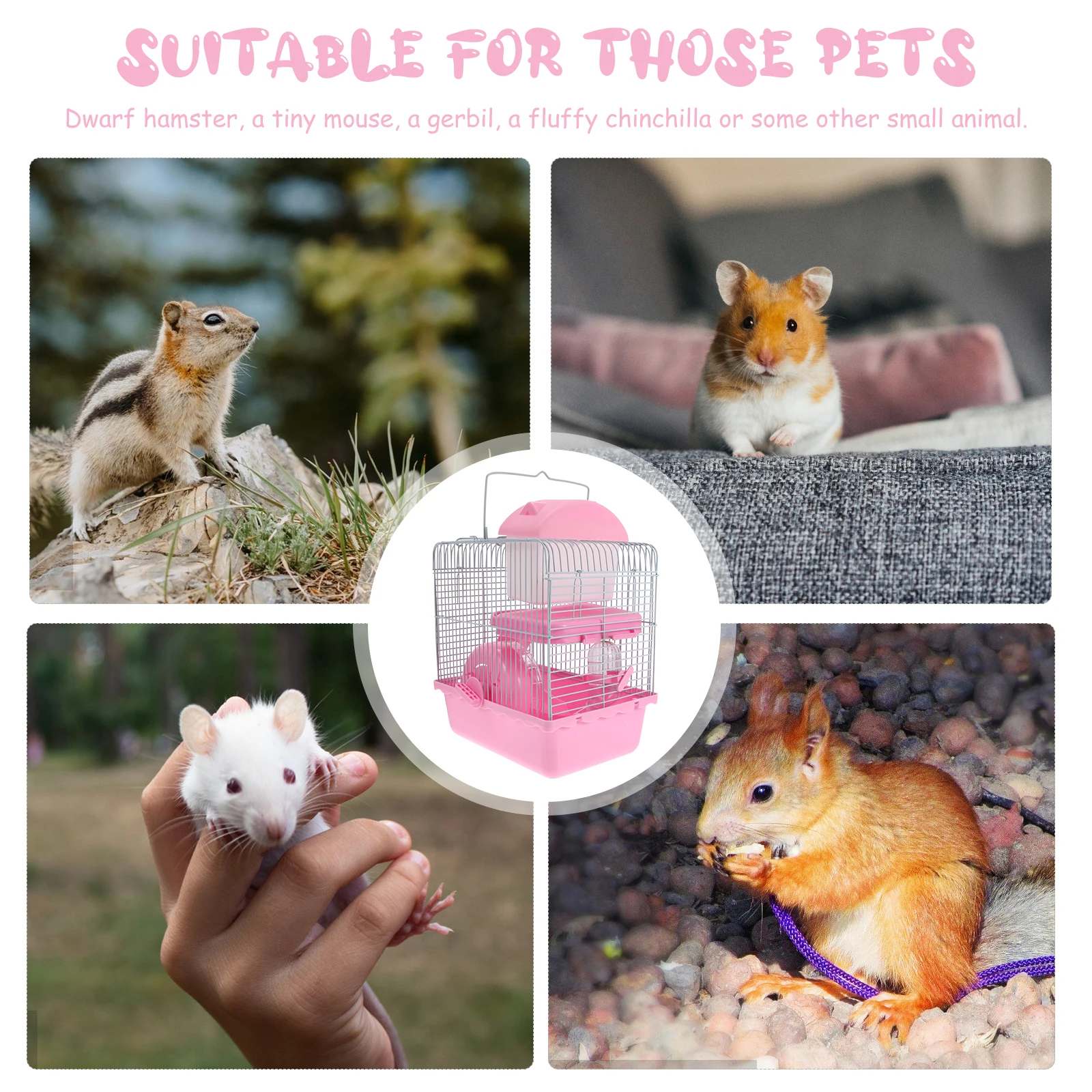 

Double Layer Pet Cage Premium Plastic Hamster Hideout House Breathable Small Animal Hut Durable Pet Nest For Mice Rat