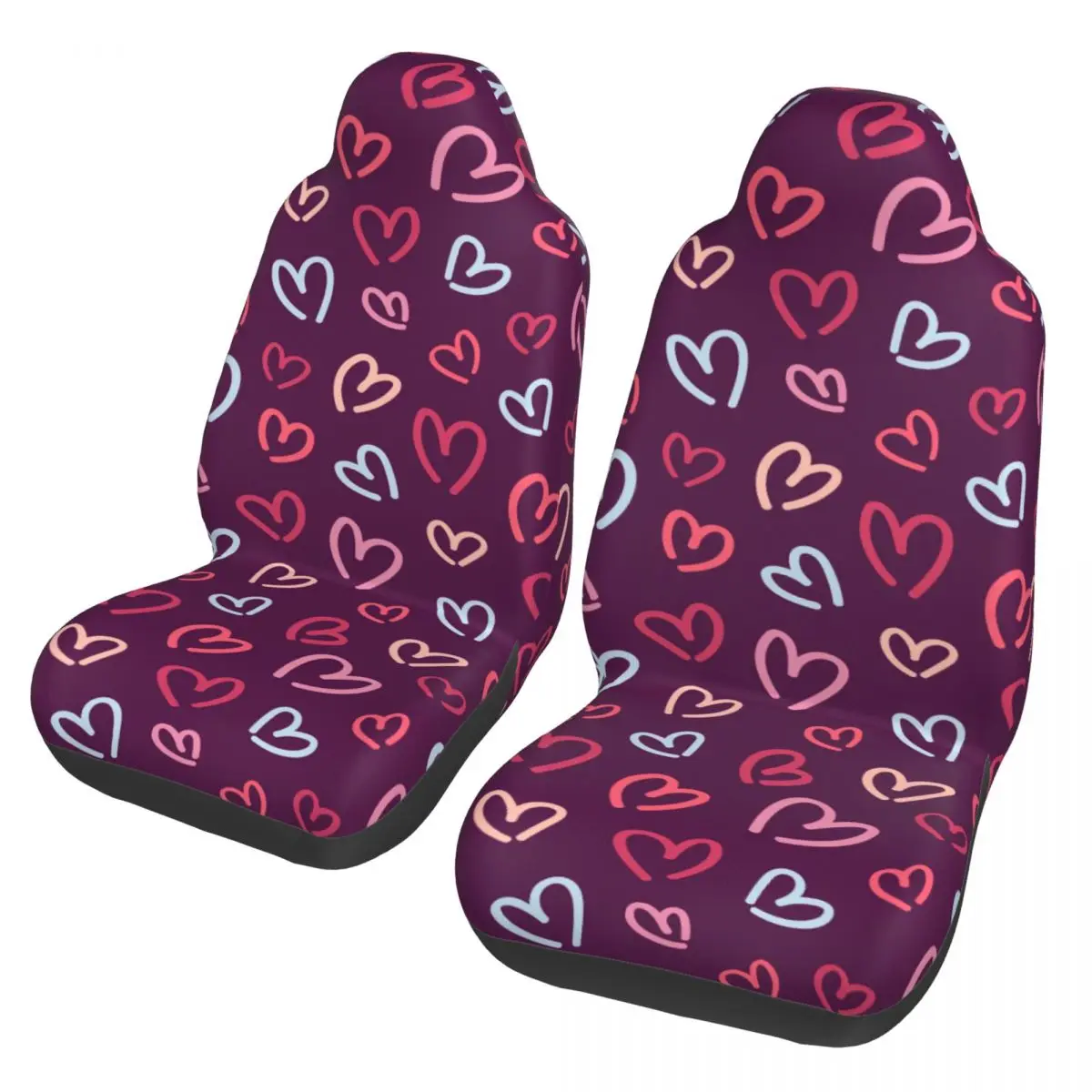 Love Heart Pattern Universal Car Seat Cover Waterproof AUTOYOUTH Valentine's Day Car Seat Covers Polyester Car Styling