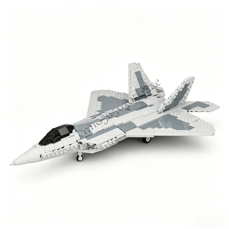 894 PCS MOC Battle Series 1/45 Ratio F-22A Fighter Jet Building Model Custom Technology Creative Assembly Kids Toy Festival Gift