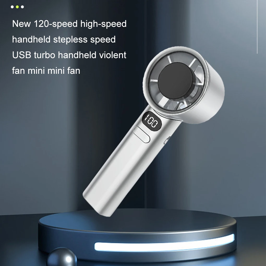 Ventilador portátil de mano USB recargable de alta velocidad potente ventilador de mano de energía eólica 120 ventilador 120 viento