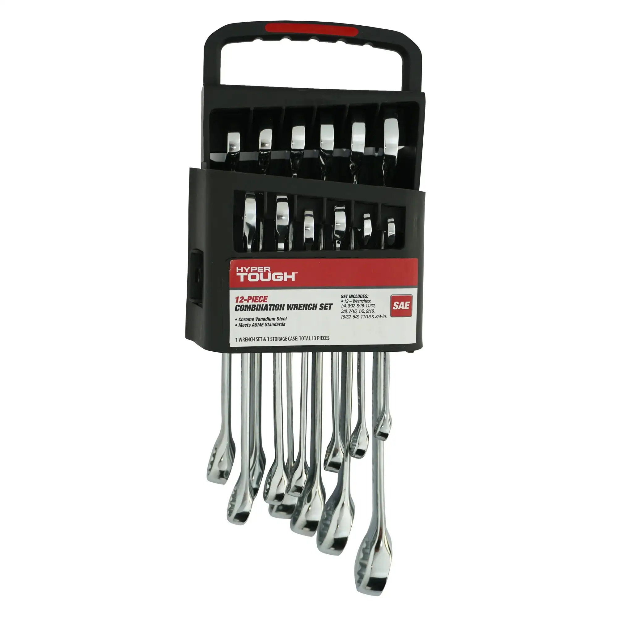 

Hyper Tough 12-Piece Combination Wrench Set - SAE