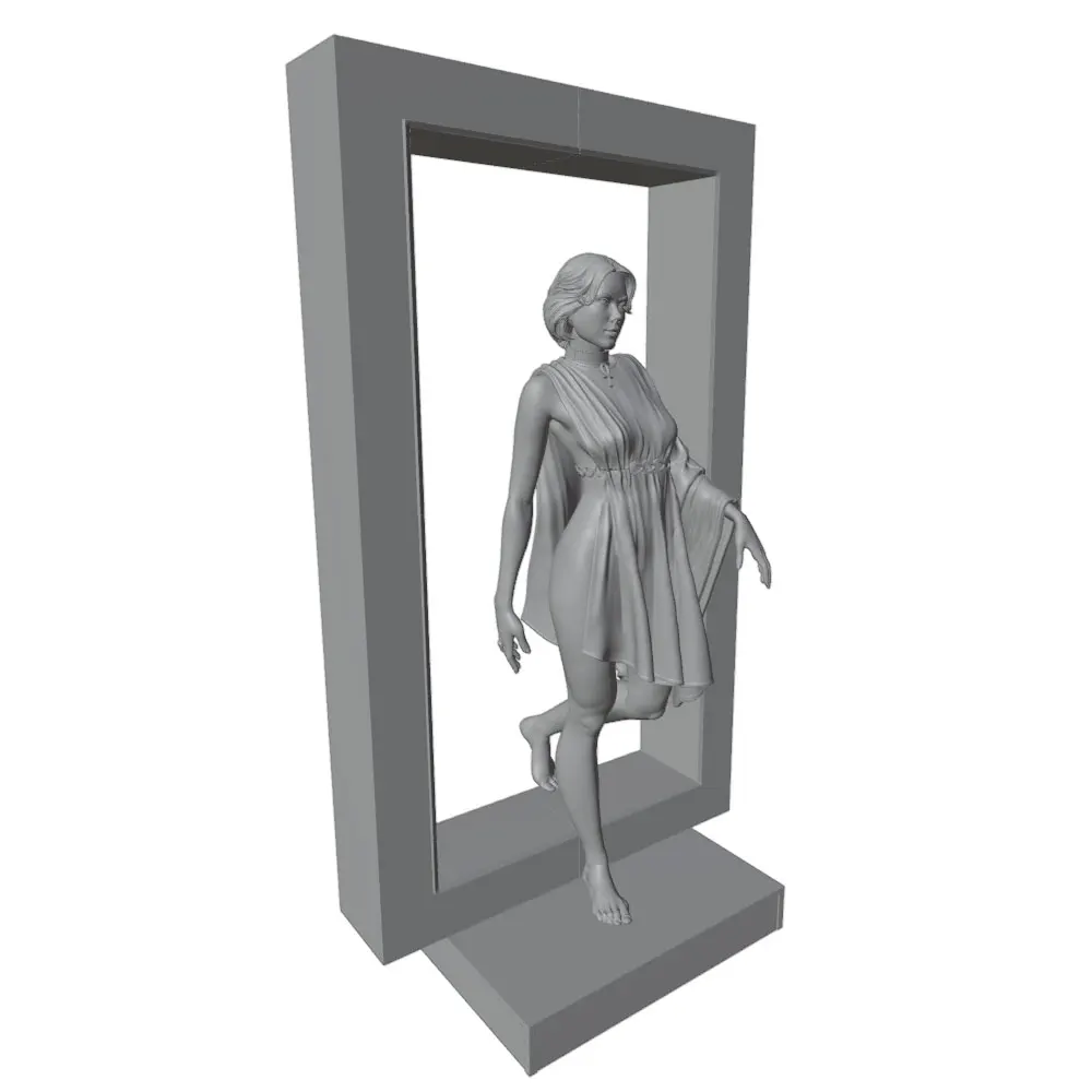 Kit de muñeca de resina impresa en 3D gris DIY, sin pintar - imagen 4