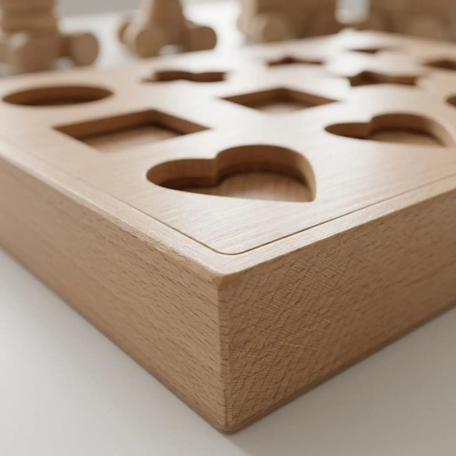 Wooden Shape Matching Board Early Learning Educational Shape Puzzle Sorting Game Matching Puzzle for Little Ones, Young