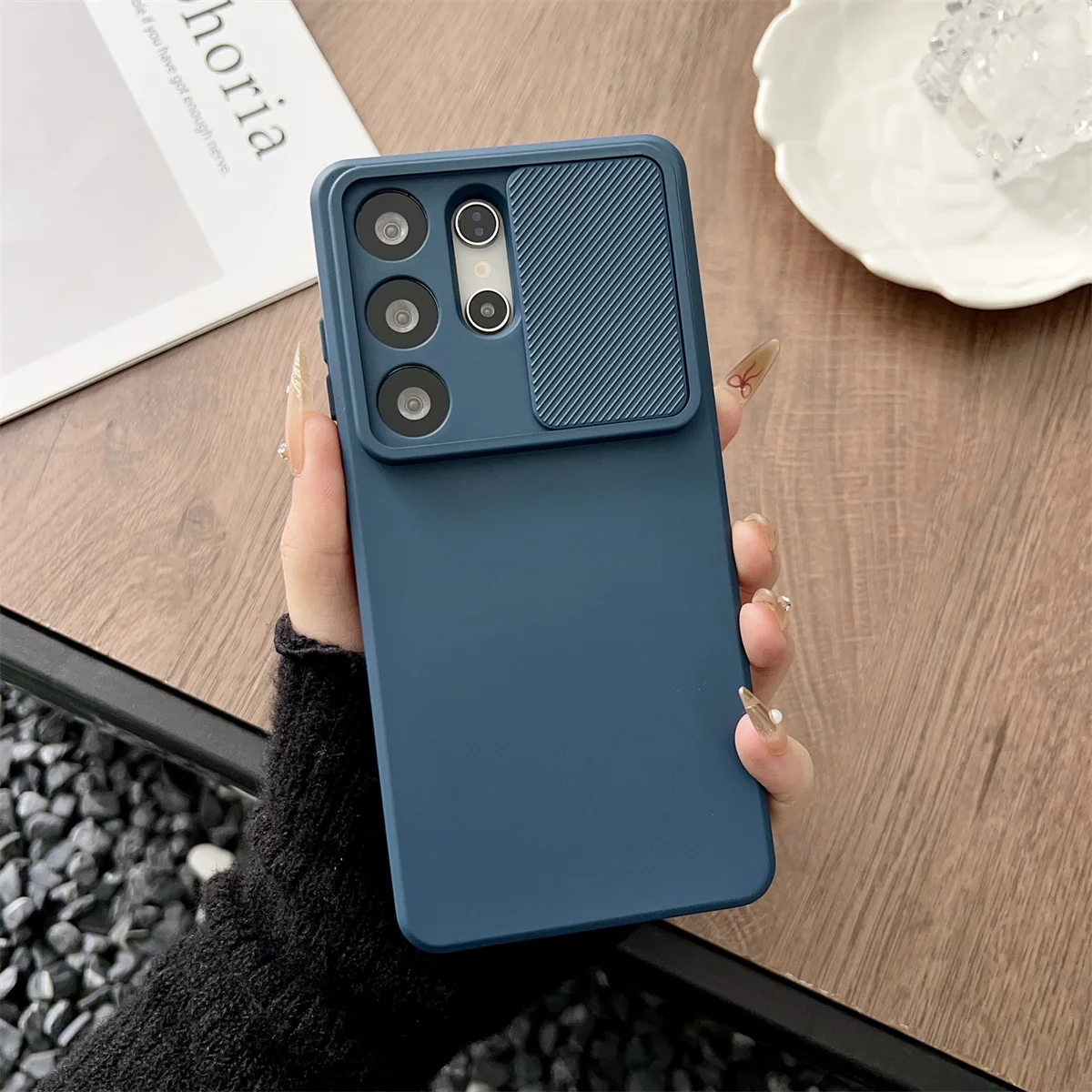 Liquid Silicone Slide Camera Soft Phone Case For Samsung S26 Ultra S25 S24 FE S23 S22 S21 Plus A56 A36 A06 A16 A55 A35 A15