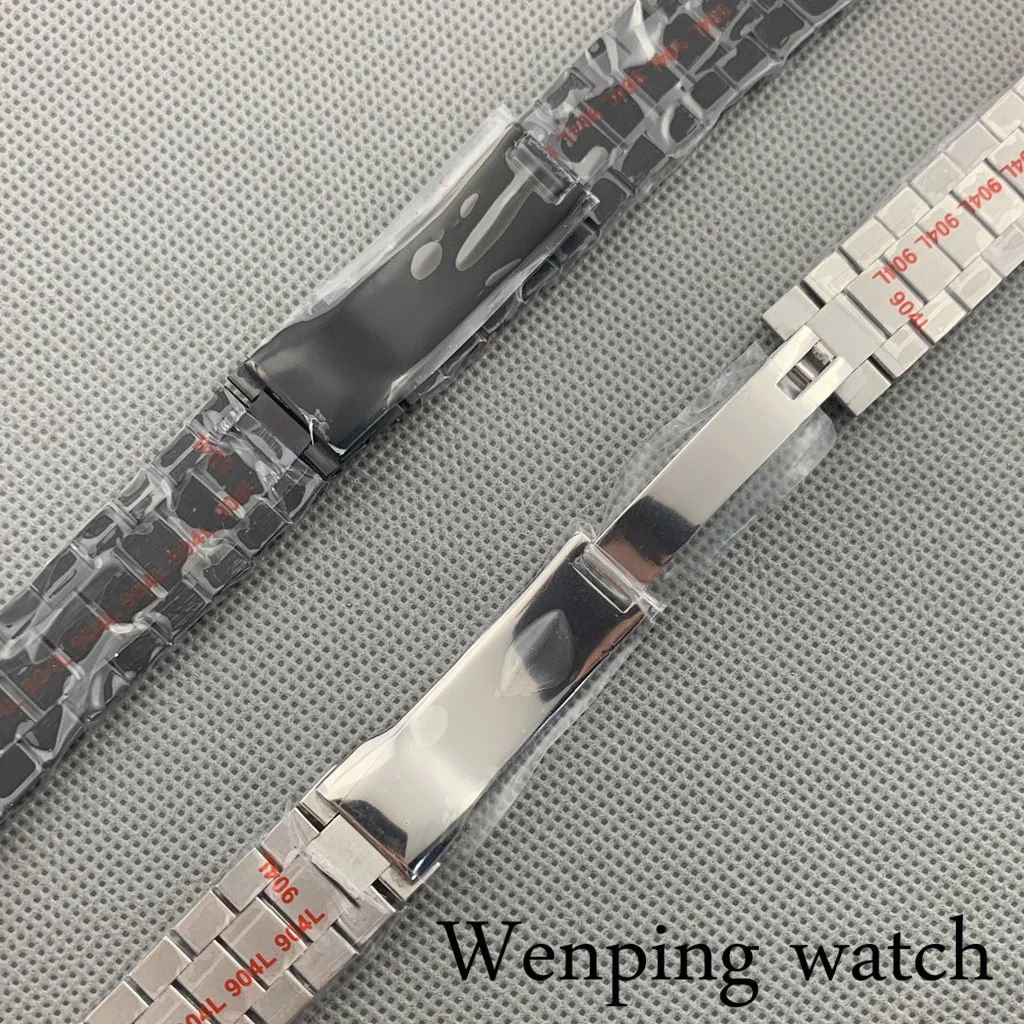 Brand New Original 20mm President Bracelet 904L Stainless Steel Band Folding Buckle Watch Strap Watch Assembly Accessories Parts