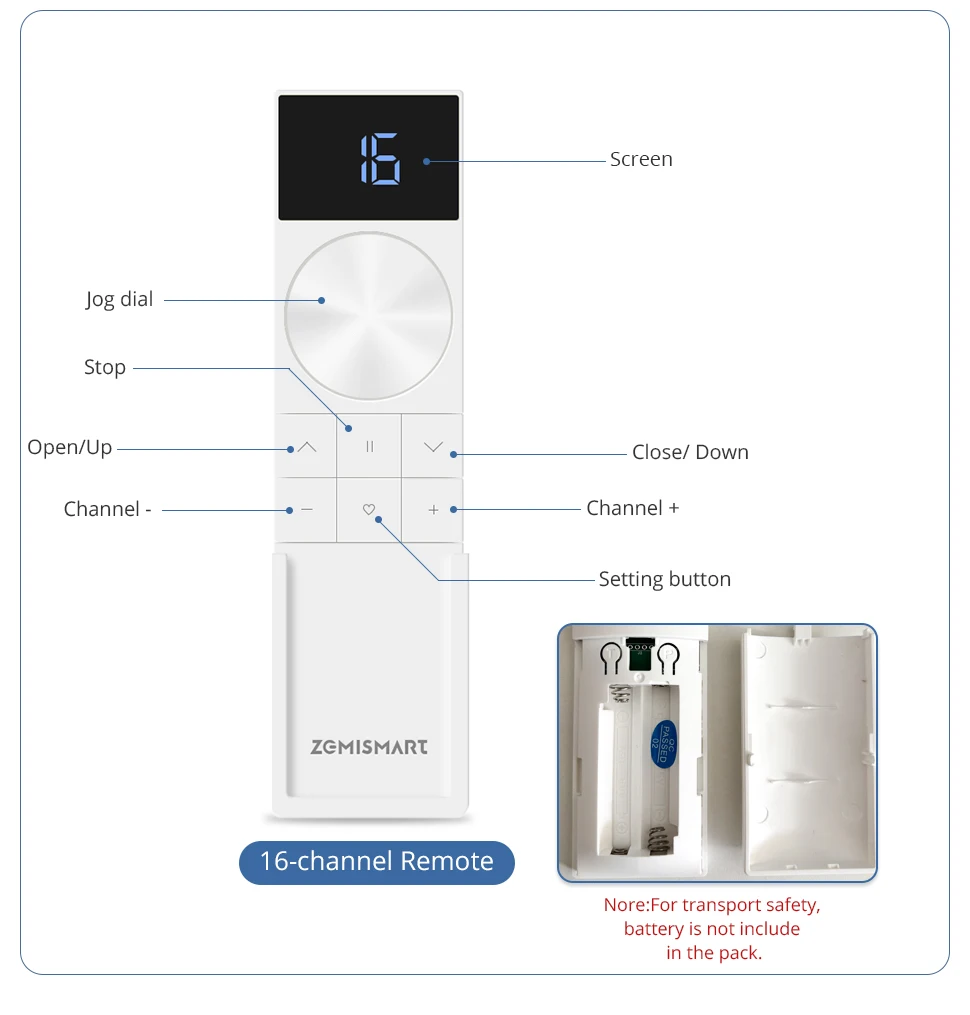 Zemismart Matter Thread Wiederaufladbarer Rolladenmotor für 20 25 28mm Rohre, Kompatibel mit Homekit, Google Home, Smartthings, Alexa – Detail 6