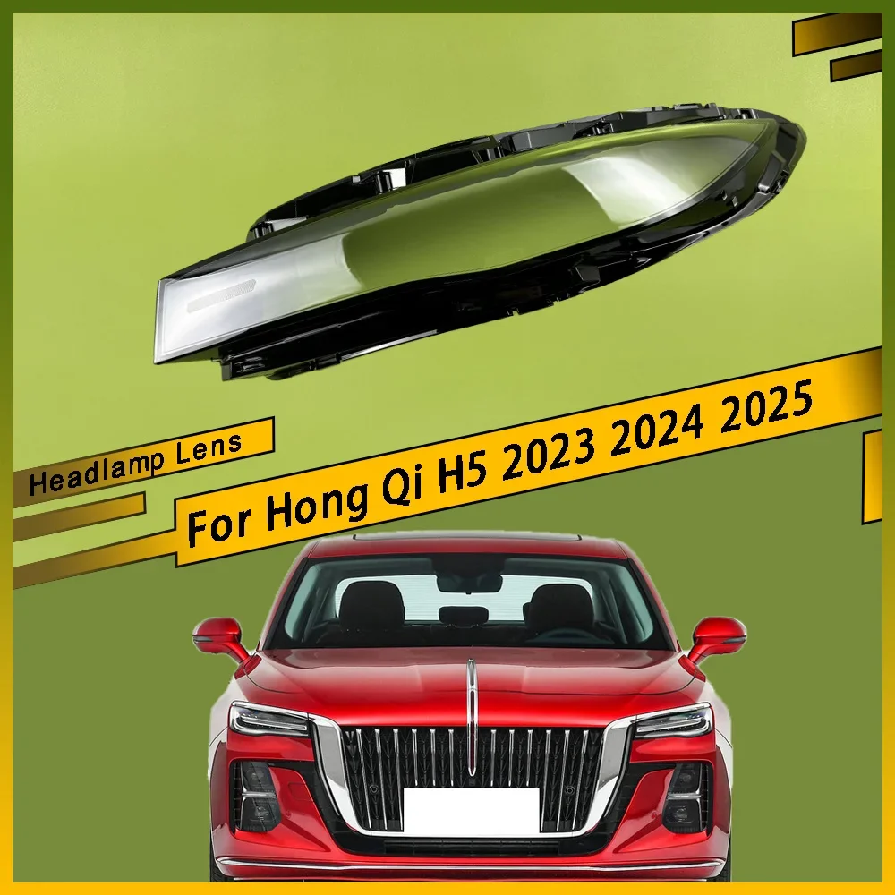 

For Hong Qi H5 2023 2024 2025 Auto Head Light Caps Front Headlight Glass Headlamp Transparent Lampshade Lamp Shell Lens Cover