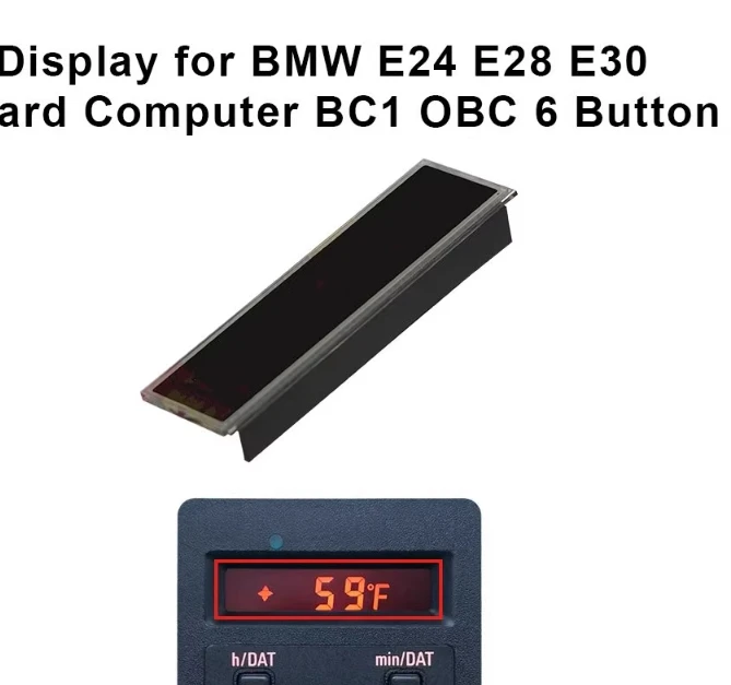 

For BMW Instrument Display Screen BMW E24 E28 E30 BC1 OBC 6 Button LCD Display 1pcs