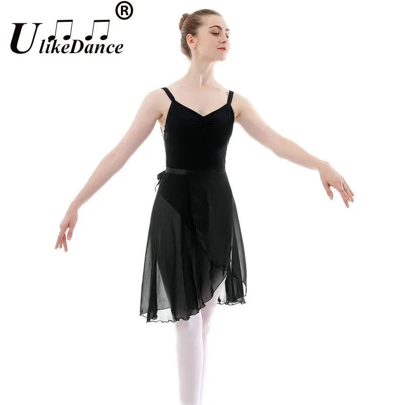 Ballet Tutu Skirt Professional Adults Middle Long Chiffon Ballet Skirts Women Lyrical Up Ballet Wrap Scarf Ballerina Dance