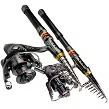 Carbon Fiber Telescopic Fishing Rod Combo