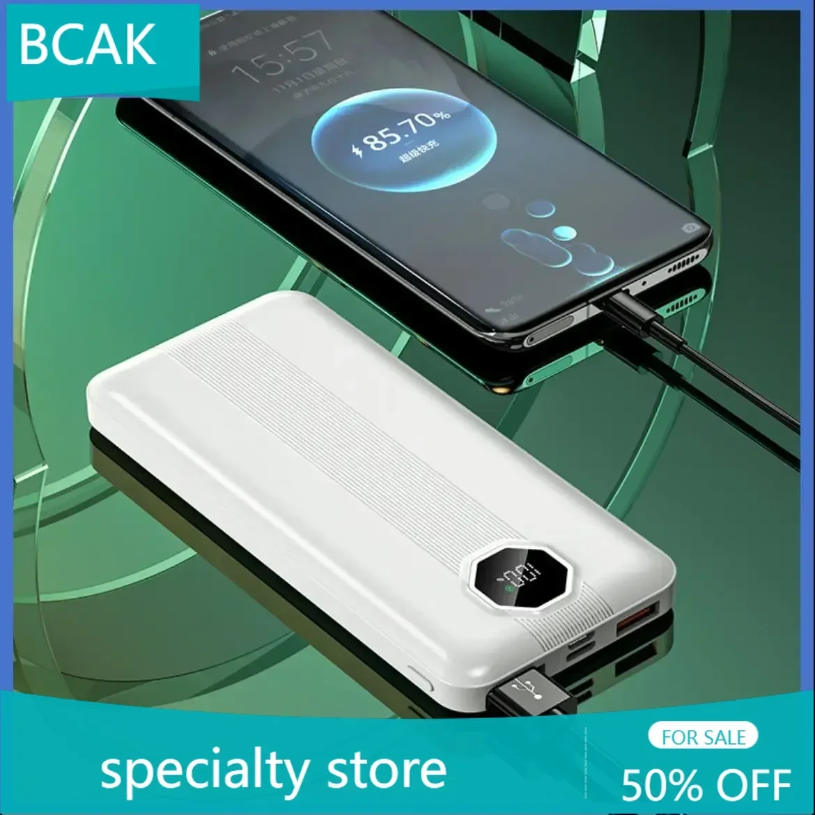 BCAK/Brand Store بنك الطاقة الخارجي 10000MAh 200000 mAh شحن سريع للغاية مزود طاقة متنقل محمول مناسب للهاتف المحمول
