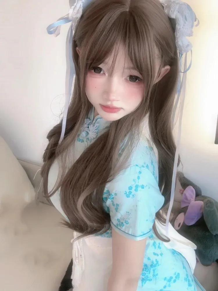 Nuevo Vestido  Estilo Chino, Disfraz de loween, Navidad, orme Escolar, orme de Sirvienta, Manga Corta, Cu...