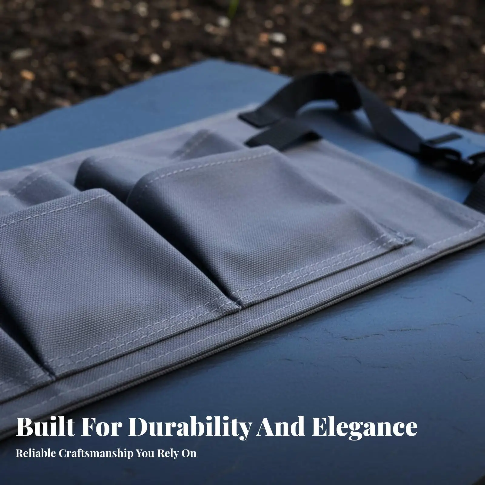 Adjustable Gardening Tool Waist Bag with Open Top Pockets for Quick Access to Screwdriver Wrench