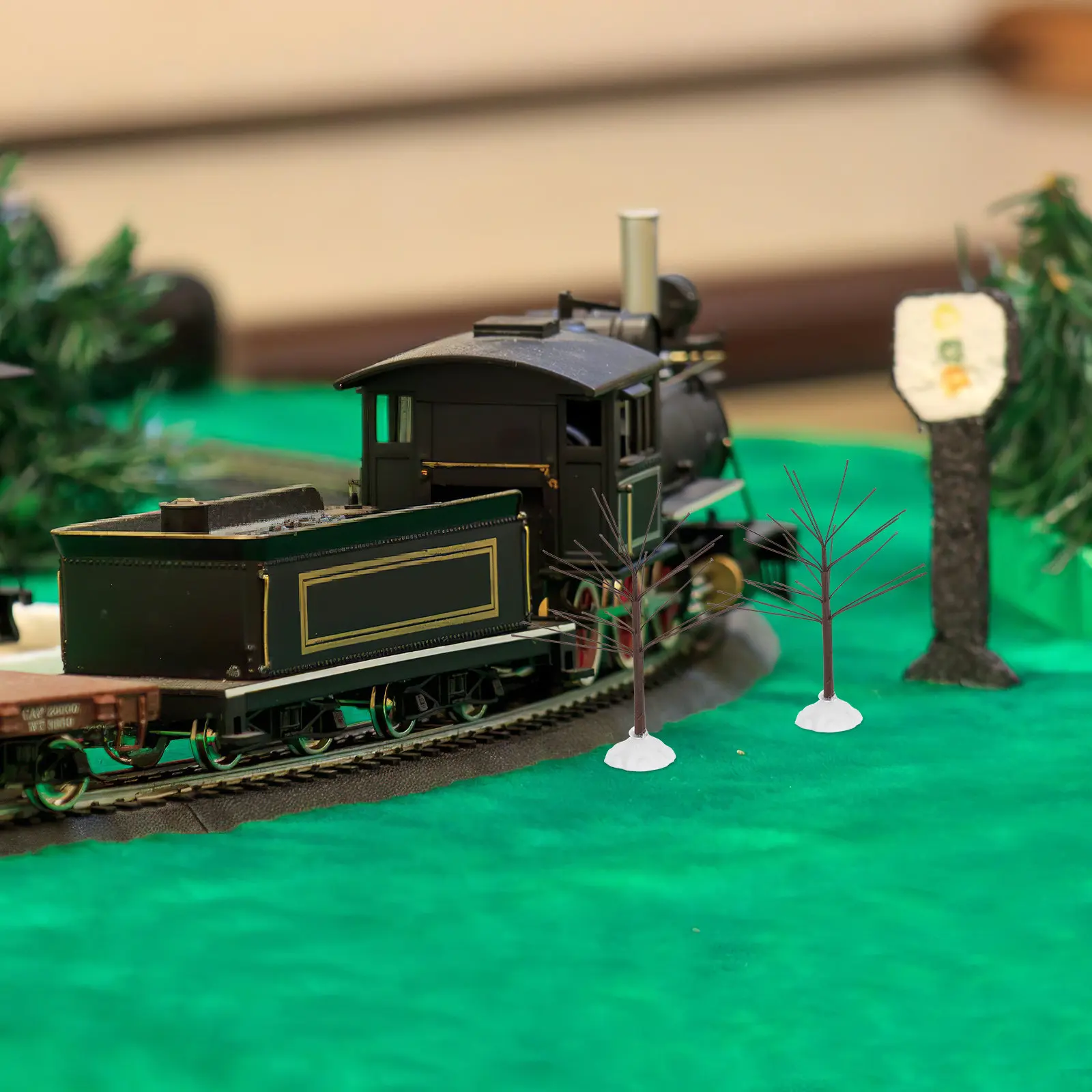 

10 шт. искусственных маленьких растений для зимнего декора, осенней миниатюрной диорамы, DIY-наборов для железнодорожных макетов