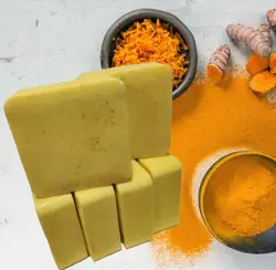 Turmeric & Ginger Goat Milk Soap, Turmeric kojic Soap, kojic acid soap, lemon Ginger soap bar, Face Wash, body Cleanser