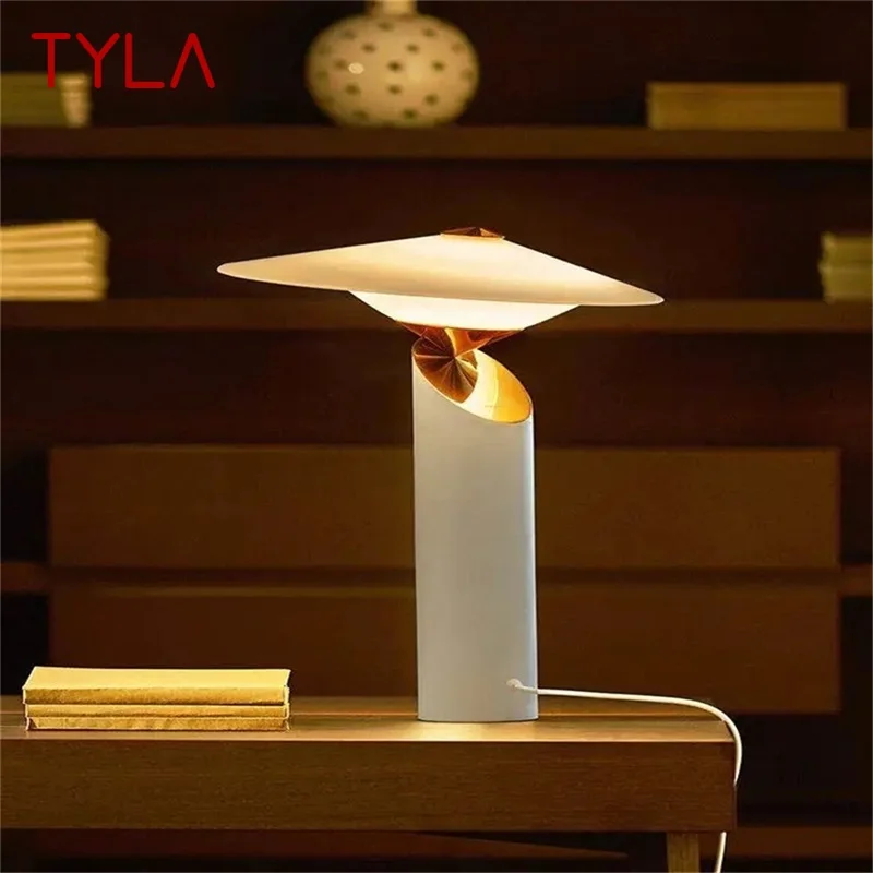 

TYLA Italian Style Table Lamp Vintage Simple Design LED Bedside Desk Light Decor for Home Living Room Hotel