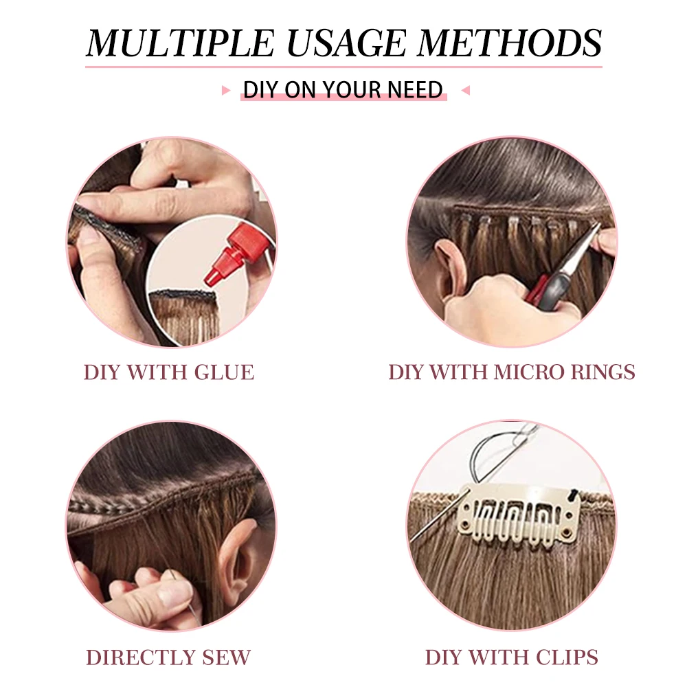 브라운 합성 헤어 익스텐션 고온 섬유 롱 스트레이트 헤어 번들 슈퍼 롱 야키 스트레이트 엮임머리