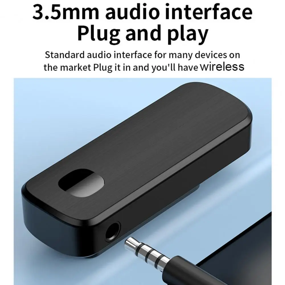 Bluetooth-compatible Car Transmitter Audio Adapter High-Speed Transmission Audio Transmitter Portable Wireless Audio Receiver