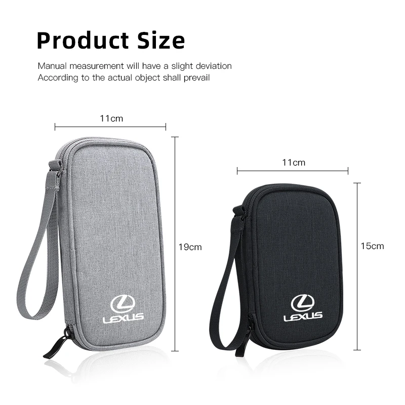 Car Logo Storage Bag Protable Key Drive Earphone USB Card Pouch For Lexus ES RX NX LS UX LM LX GX LC RZ IS CT IS300 RX350 LS500