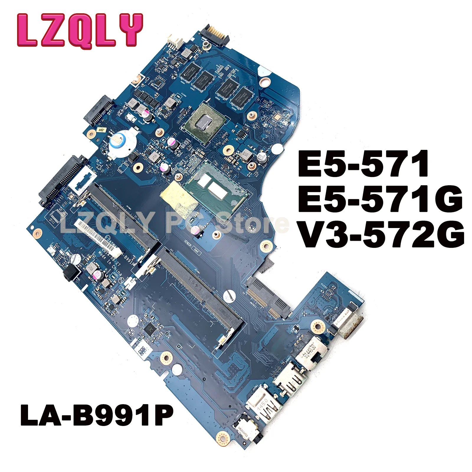 For Acer Aspire E5-571 E5-571G V3-572G Laptop Motherboard A5WAH LA-B991P With I3 I5 I7 CPU GT820M GT840M 2GB GPU