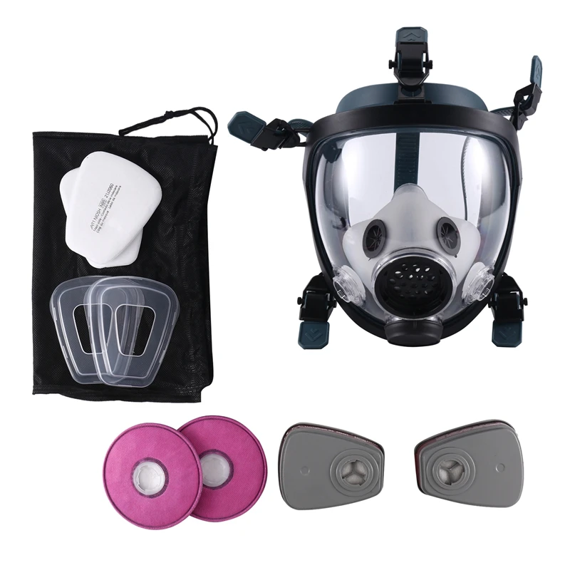 

Full Vapor & Particulate Respirator With Dual Carbon Activated Cartridges Eye Protection Mask Dust Mask