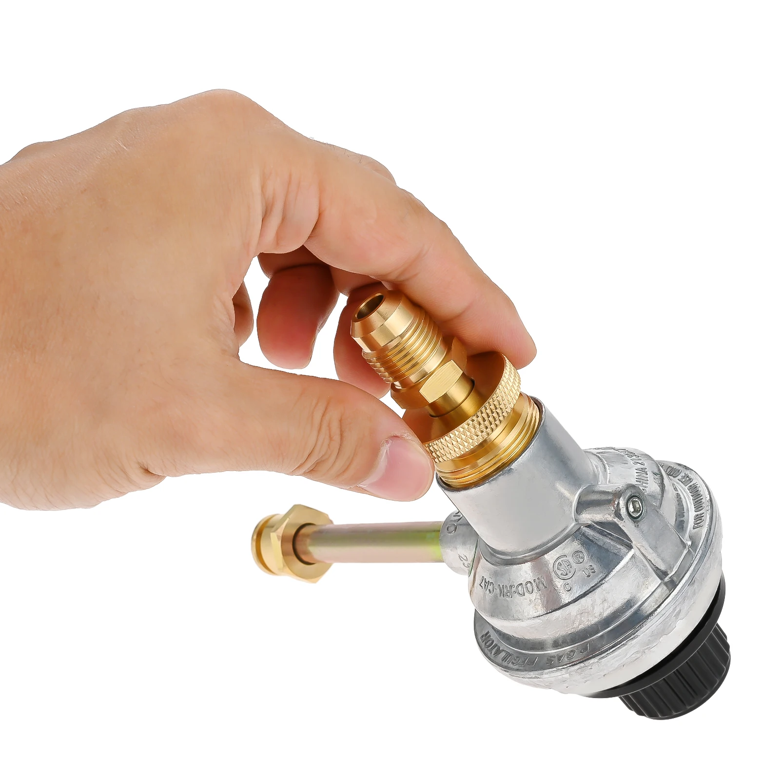 1 Satz 29102349 Steuerventil mit 1 Pfund 3/8 Zoll Außenverbrennungs-Verbindungsadapter Grill BBQ Tru-Infrarot passend für Char Broil Grill2Go