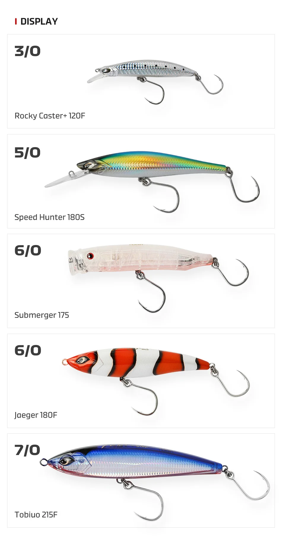 Noeby 5X Starke Hi-Carbon Stahl Inline Einzelhaken Big Game Salzwasser Köder Casting Heavy Duty Poppers Angelgerät Haken – Detail 6